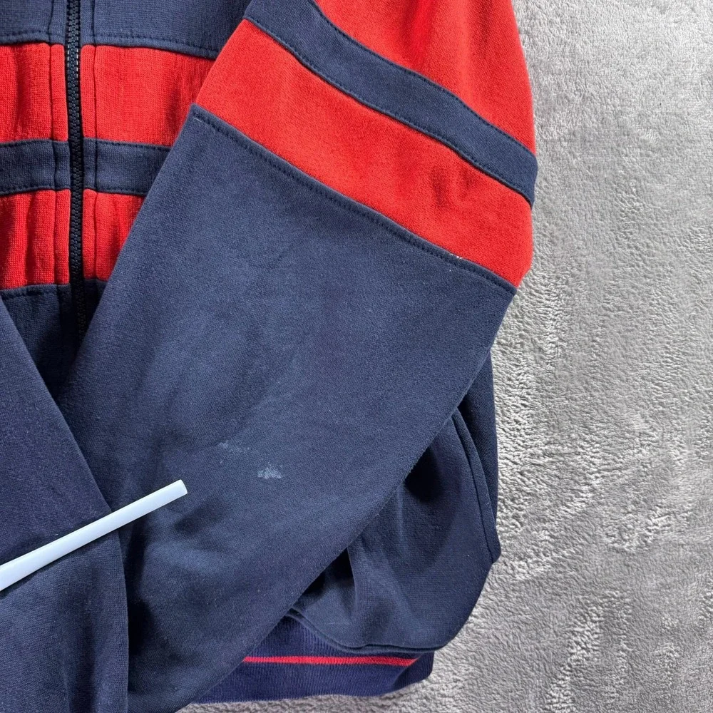 Vintage Winners Cup Jacket Mens Large Navy Blue Red Zip Up RN 13711